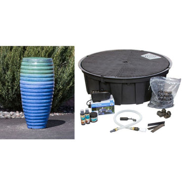 Closed Top FNT40457 Ceramic Vase Complete Fountain Kit Vase Fountain Blue Thumb